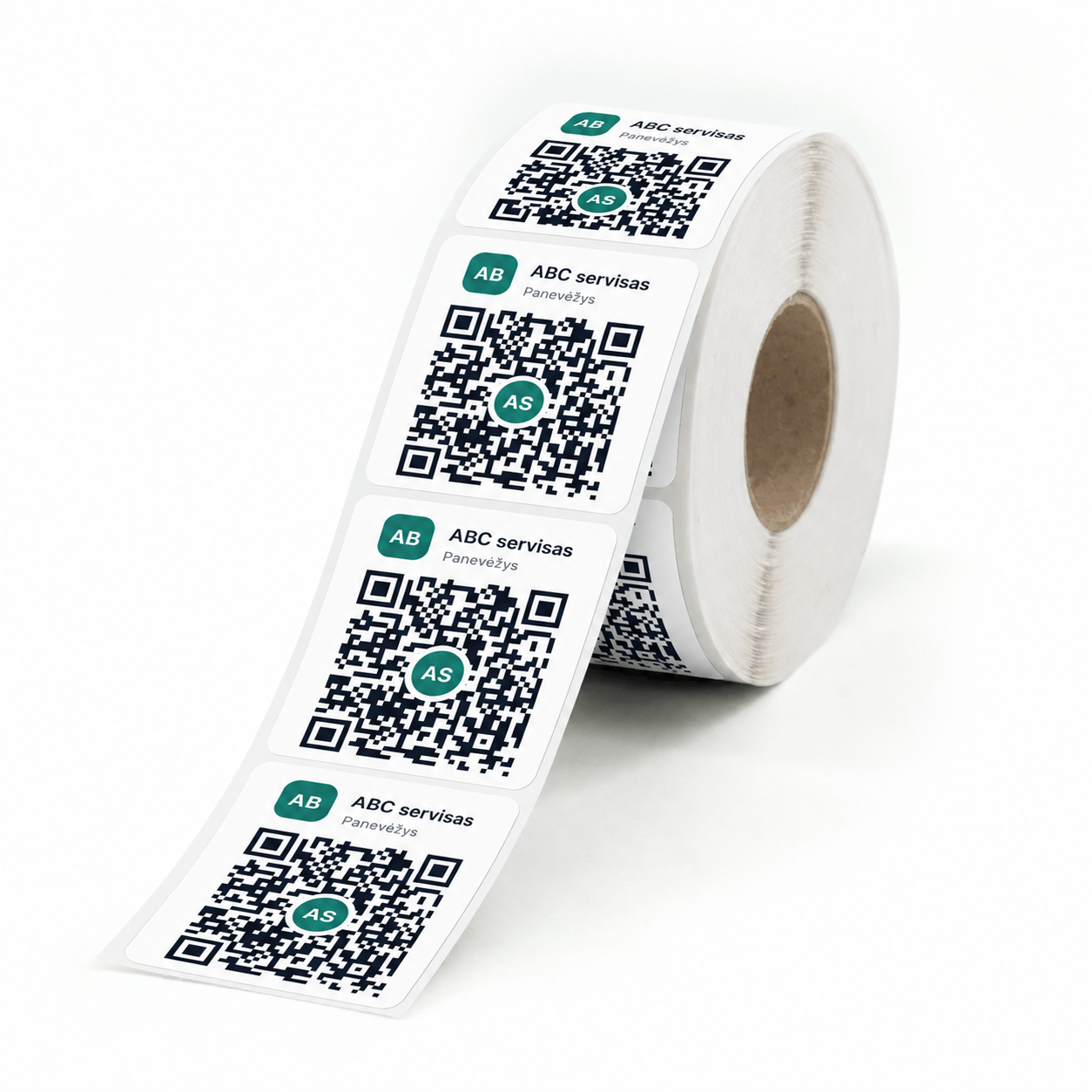 50× mažų QR lipdukų